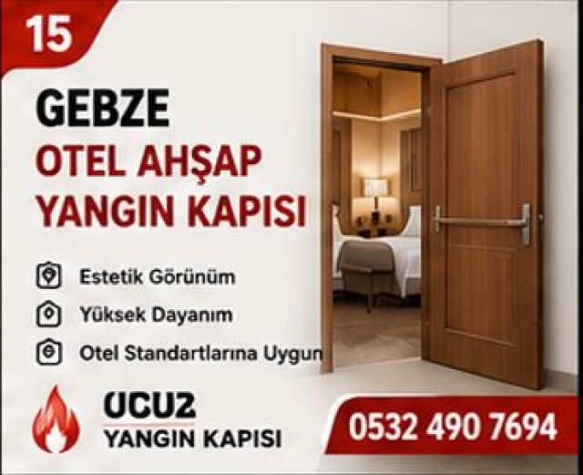 Gebze Otel Ahşap Yangın Kapısı